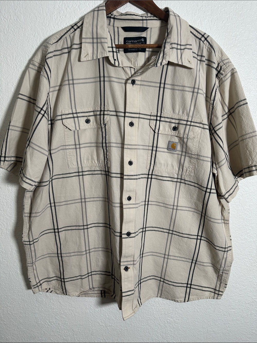 Carhartt Men's Loose Fit Button Down Shirt Size 2XL